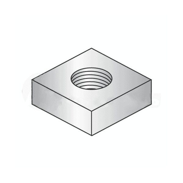 Newport Fasteners Machine Screw Nut, #10-32, Steel, Zinc Plated, 0.130 in Ht, 100 PK 614850-PR-100 - main